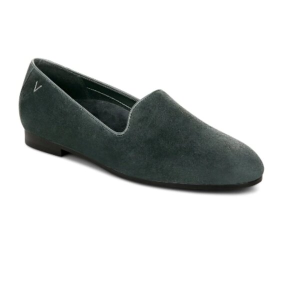 NEW Vionic Willa II Scarab Green Suede Slip-on Loafers / Flats - 9.5 - Picture 1 of 7
